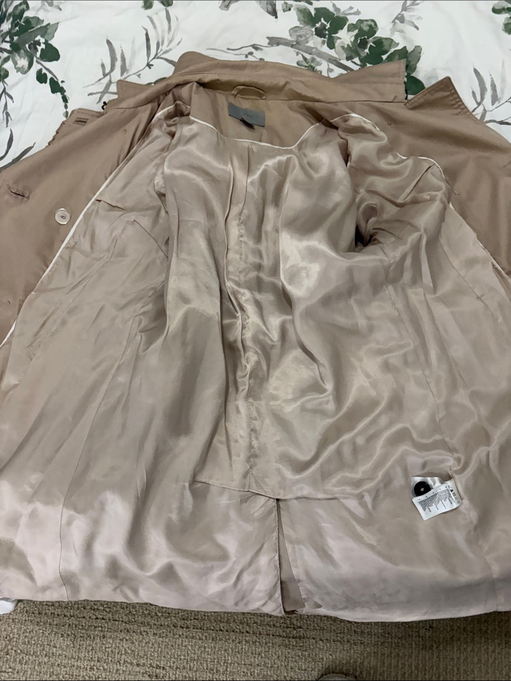 H&M Light Beige Double-Breasted Trench with Belt - Picture 12 of 16